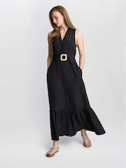 Gina Bacconi Jamie Maxi Shirt Black Dress - Image 5 of 6