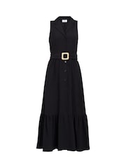 Gina Bacconi Jamie Maxi Shirt Black Dress - Image 6 of 6
