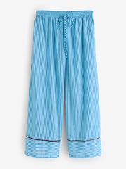 Their Nibs Blue Skinny Stripe Cotton Voile Oversized Long Pyjamas Set - Image 6 of 6