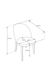 Set of 2 Relaxed Chenille Light Olive Green Preston Mid Wood Leg Dining Chairs - Image 3 of 5