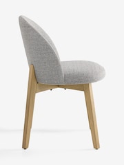 Set of 2 Tweedy Plain Mid Grey Light Wood Leg Preston Dining Chairs - Image 8 of 9