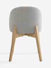 Set of 2 Tweedy Plain Mid Grey Light Wood Leg Preston Dining Chairs - Image 9 of 9