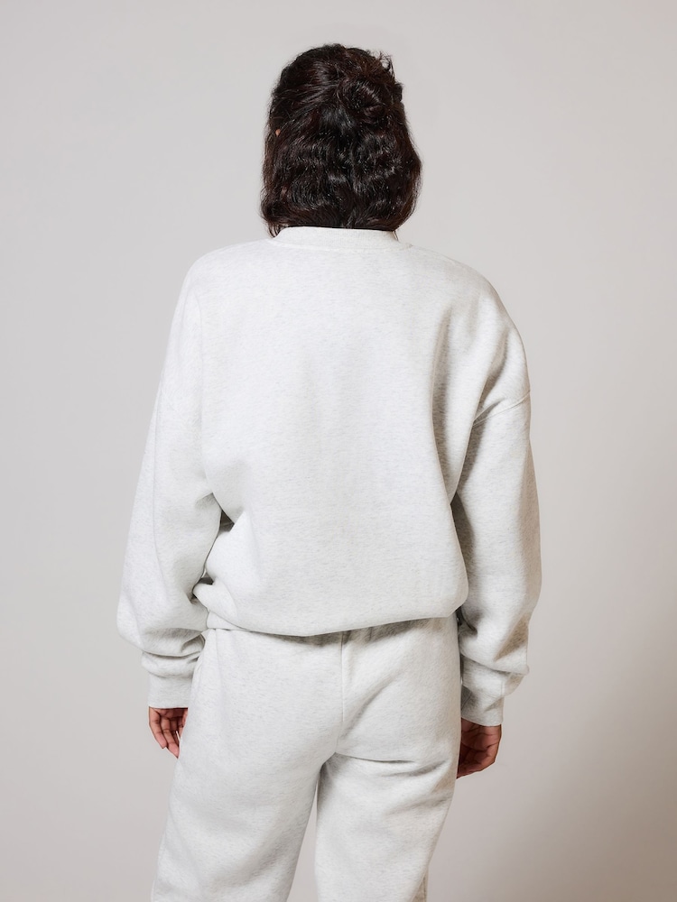 LOVALL Grey Oversized ALL SZN Sweatshirt - Image 2 of 5 LOVALL Grey Oversized ALL SZN Sweatshirt - Image 2 of 5