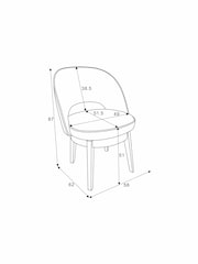 Set of 2 Relaxed Chenille Light Olive Green Monroe Dining Chairs - Image 8 of 8