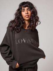 LOVALL Brown Oversized ALL SZN Sweatshirt - Image 1 of 5