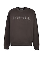 LOVALL Brown Oversized ALL SZN Sweatshirt - Image 5 of 5