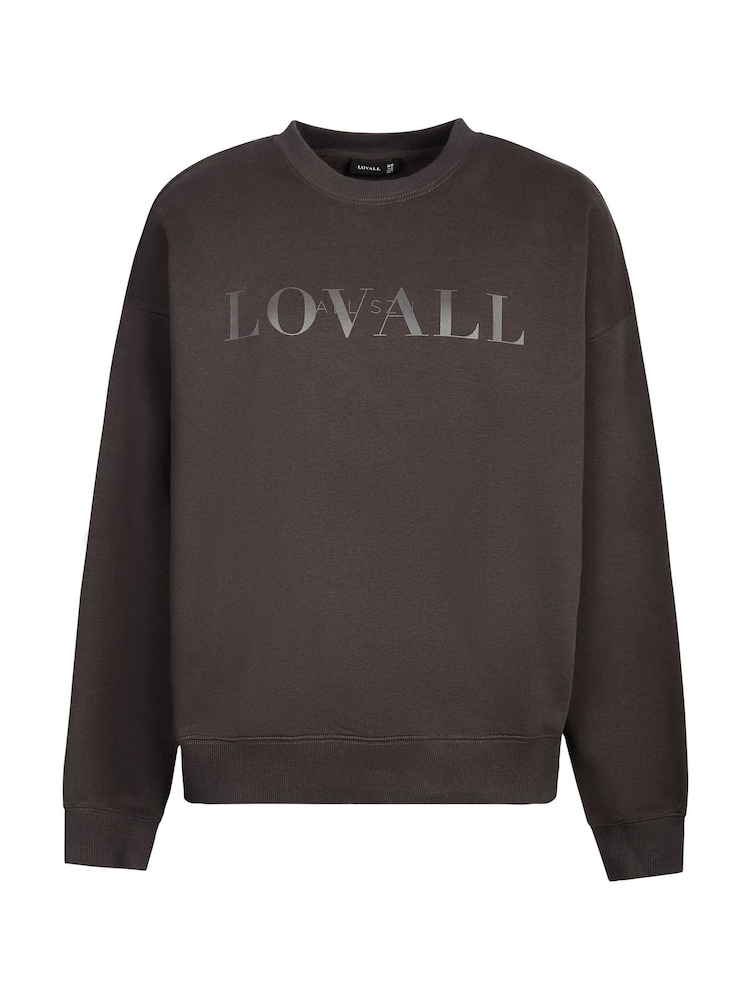 LOVALL Brown Oversized ALL SZN Sweatshirt - Image 5 of 5