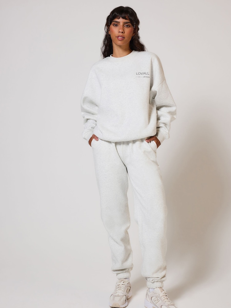 LOVALL Grey ALL SZN Cuffed Tall Joggers - Image 1 of 5 LOVALL Grey ALL SZN Cuffed Tall Joggers - Image 1 of 5