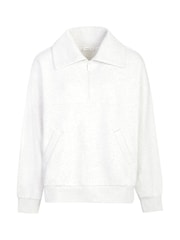 LOVALL Grey Oversized ALL SZN 1/4 Zip Sweatshirt - Image 5 of 5