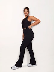 LOVALL Black Empower High Waisted Flare Leggings - Image 3 of 7
