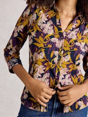 White Stuff Purple Annie Jersey Shirt - Image 4 of 6