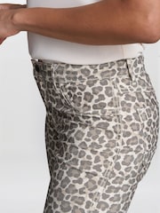 Gina Bacconi Charley Reversible Stretch Leopard Print Brown Jeans - Image 6 of 6