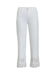 Gina Bacconi Charity Embroidered White Jeans - Image 6 of 6