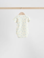 Blue/Green Short Sleeve Baby Bodysuits 5 Pack - Image 6 of 12