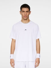 J.Lindeberg White Tennis Colten Tech T-Shirt - Image 1 of 7