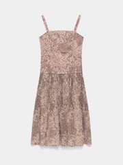 Mint Velvet Brown Floral Print Midi Dress - Image 6 of 8