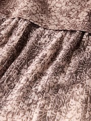 Mint Velvet Brown Floral Print Midi Dress - Image 8 of 8
