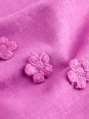 Purple Short Sleeve Heart Embroidered Top (3mths-7yrs) - Image 7 of 7