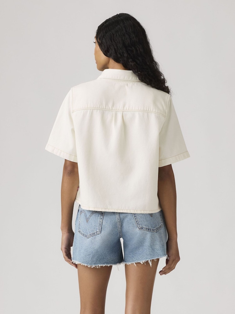 Levi's® White Logan Short Sleeve Denim Shirt - Image 2 of 5