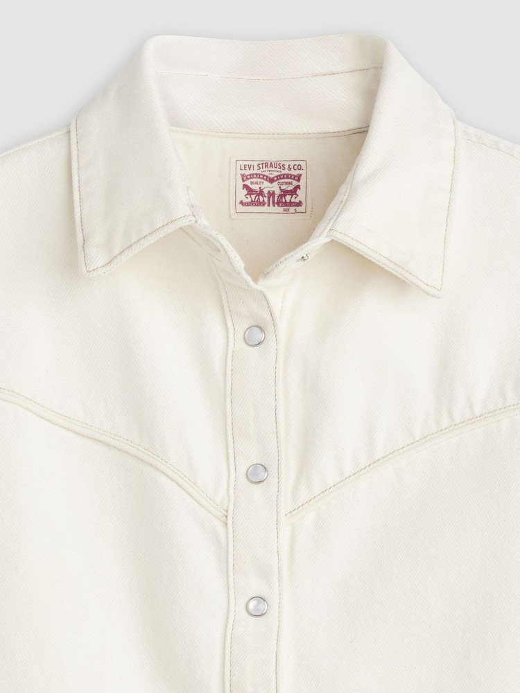 Levi's® White Logan Short Sleeve Denim Shirt - Image 5 of 5