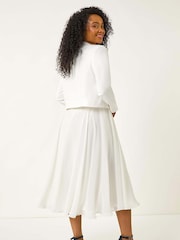 Roman White Petite Stretch Bolero Jacket - Image 3 of 5