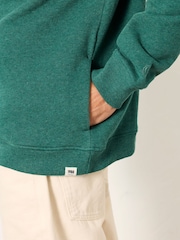 FatFace Brooke Jade Green Overhead Cut and Sew Hoodie - Image 6 of 7