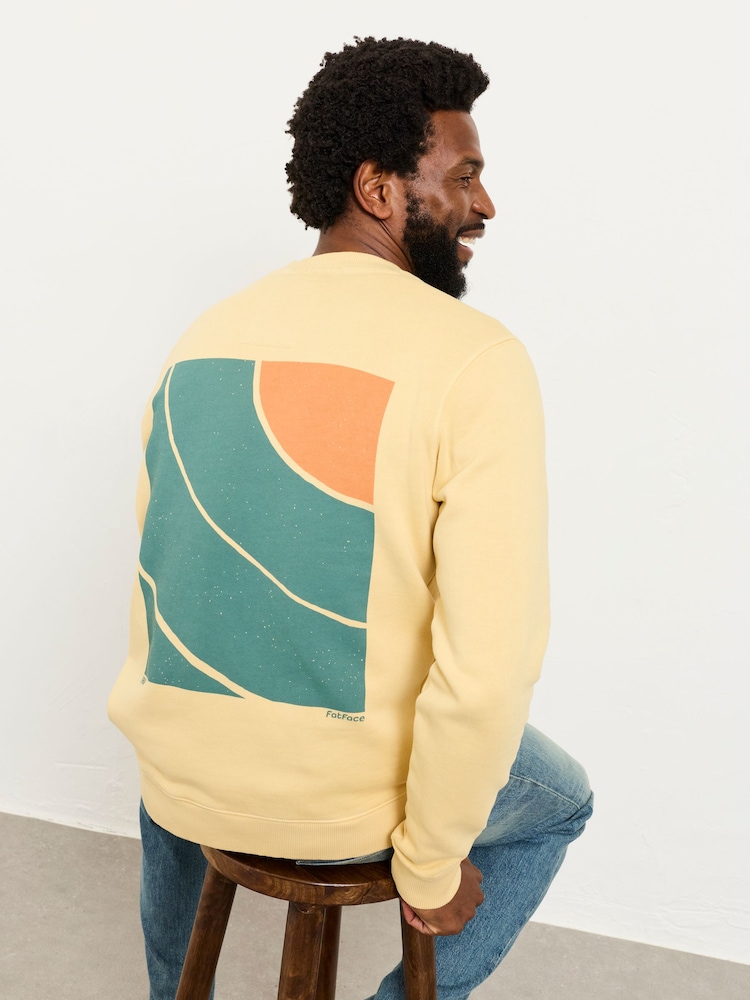 FatFace Brooke Natural Graphic Crew Sweat - Image 2 of 7 FatFace Brooke Natural Graphic Crew Sweat - Image 2 of 7