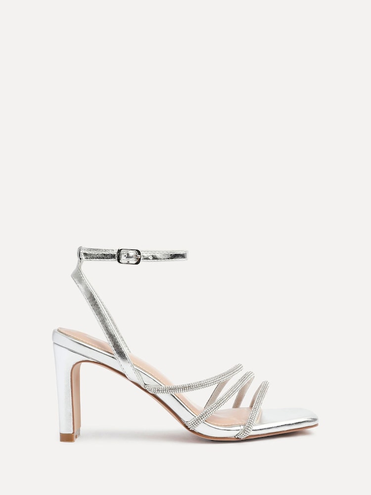 Linzi Glimmer Diamante Block Heel Sandals - Bild 2 von 5