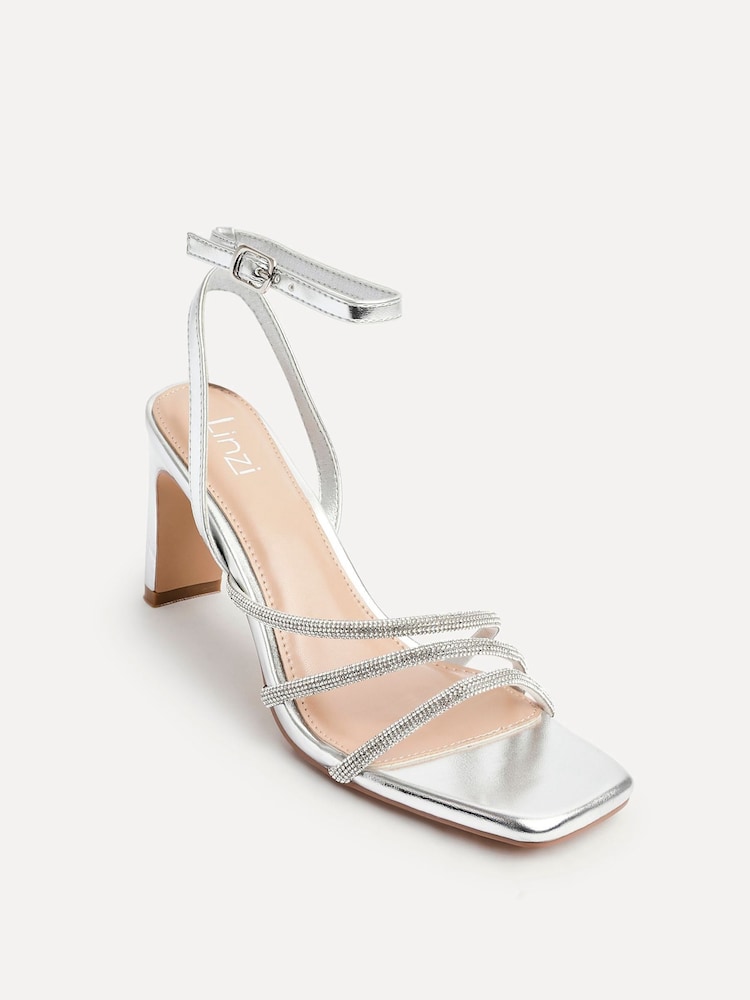 Linzi Glimmer Diamante Block Heel Sandals - Bild 5 von 5