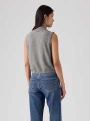 Levi's® Grey Supersoft Mini Ruffle Knitted Vest - Image 2 of 4