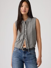 Levi's® Grey Supersoft Mini Ruffle Knitted Vest - Image 3 of 4