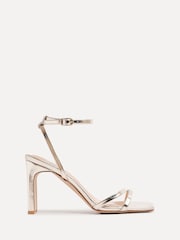 Linzi Gold Gesture Strappy Block Heel Sandals - Image 2 of 7