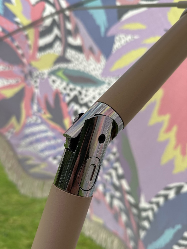 Pickle Picnic Light Pink Hottentots Fig Stylish Tiltable Parasol - Image 2 of 3