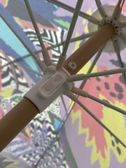Pickle Picnic Blue Tiger Print Lily Stylish Tiltable Parasol - Image 3 of 3