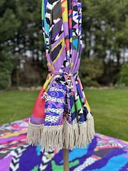Pickle Picnic Bright Pink and Purple Bird Of Paradise Stylish Tiltable Parasol - Image 2 of 5