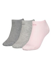 Calvin Klein Pink Ankle Socks 3 Pack - Image 1 of 3