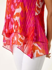 Blusa camisola abstrata Roman em camadas - Imagem 5 de 5