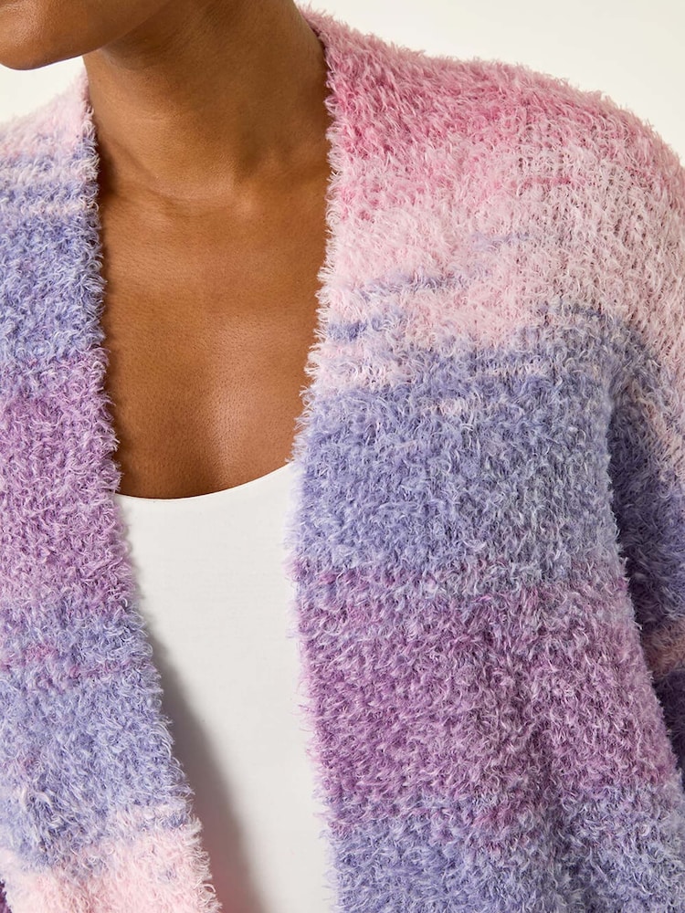 Roman Fluffy Stripe Longline Cardigan - Imagem 5 de 5