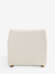 Cross Hatch Boucle Oyster Natural Clemmie Storage Accent Chair - Image 10 of 10