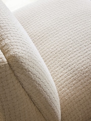 Cross Hatch Boucle Oyster Natural Clemmie Storage Accent Chair - Image 4 of 10