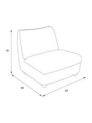 Cross Hatch Boucle Oyster Natural Clemmie Storage Accent Chair - Image 5 of 10