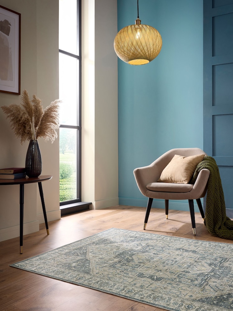 Origin Rug Collection. Grey Washable Napoli Rug - Image 1 of 5