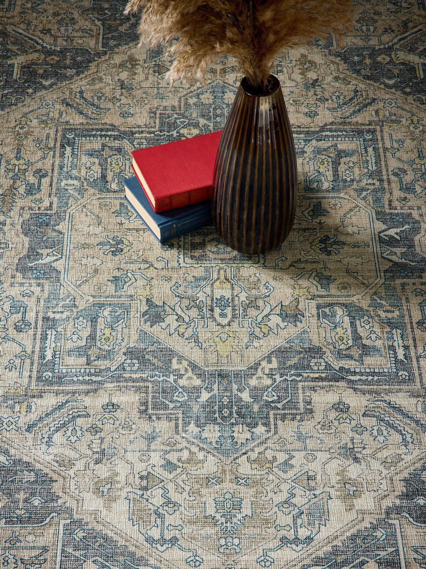Buy Origin Rug Collection. Grey Washable Napoli Rug from the Next UK ...