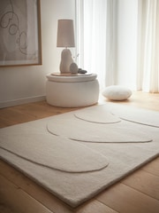 Origin Rug Collection. Oatmeal Sculptured Pebble Rug - Image 1 of 5