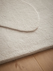 Origin Rug Collection. Oatmeal Sculptured Pebble Rug - Image 3 of 5