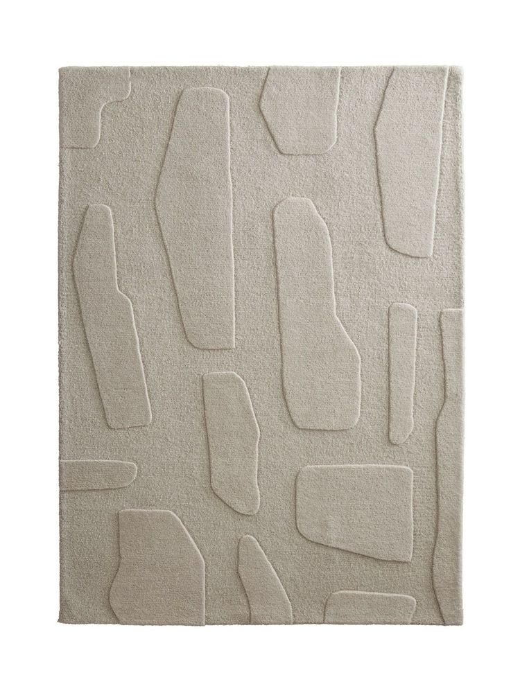 Origin Rug Collection. Oatmeal Sculptured Stone Rug - Image 5 of 5