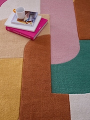 Origin Rug Collection. Pink Retro Deco Rug - Image 4 of 5
