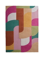 Origin Rug Collection. Pink Retro Deco Rug - Image 5 of 5