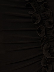 Adrianna Papell Vestido preto com babados em jersey - Imagem 3 de 6