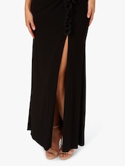 Adrianna Papell Vestido preto com babados em jersey - Imagem 6 de 6